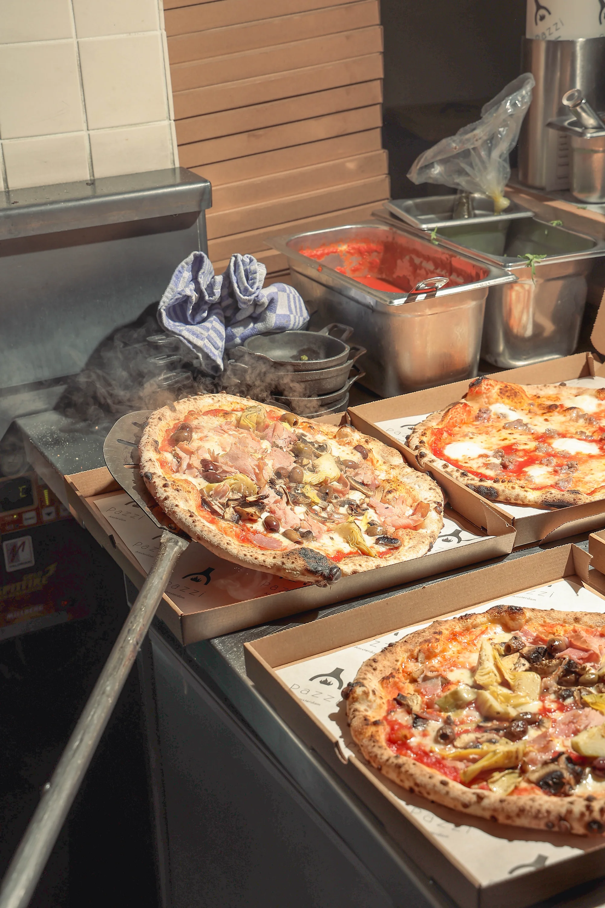 Pazzi Italian restaurant vibrant interior shot